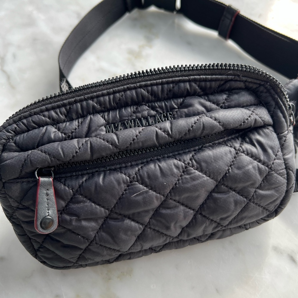 MZ Wallace Quilted Black Belt Bag